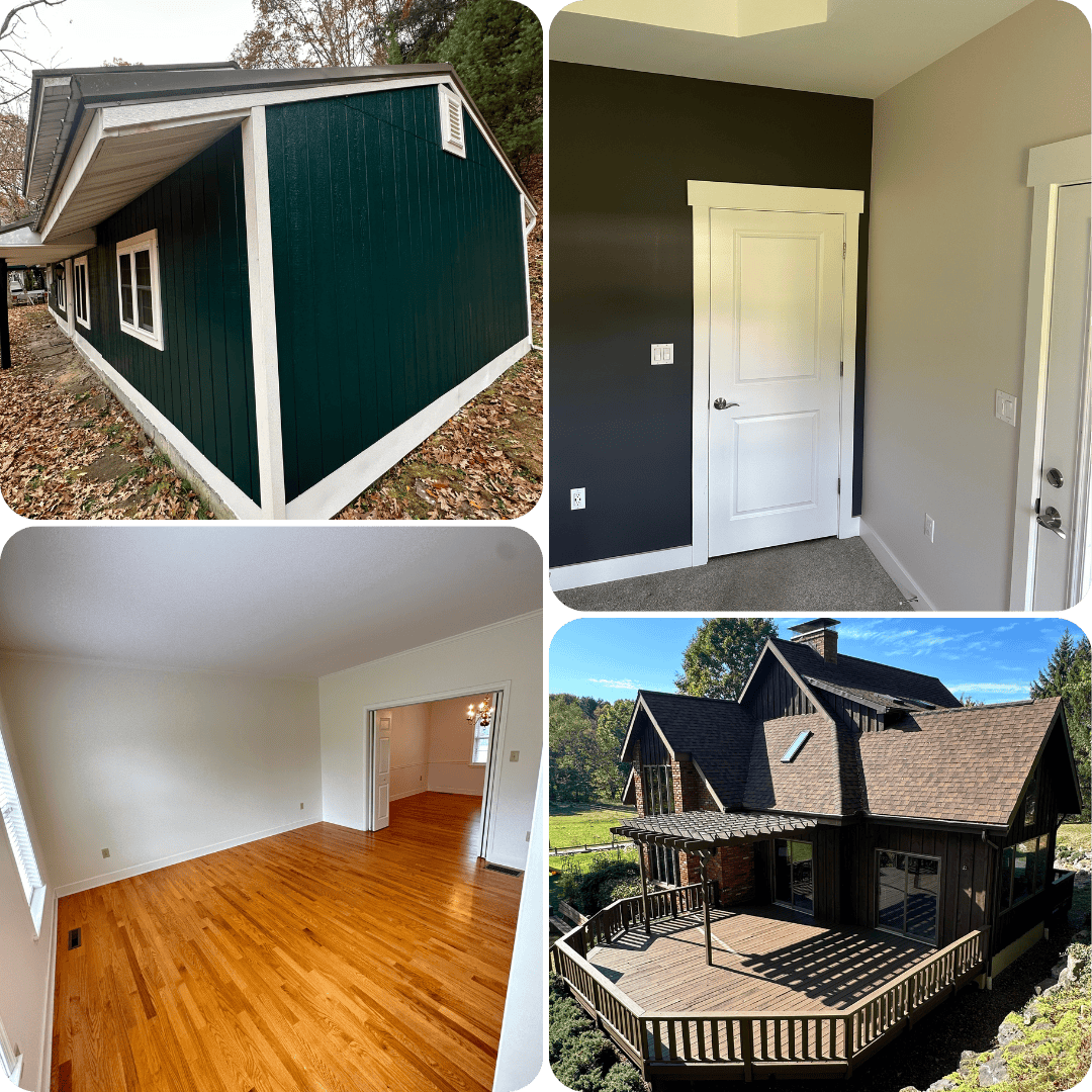 Professional exterior painters painting luxury home in State College PA